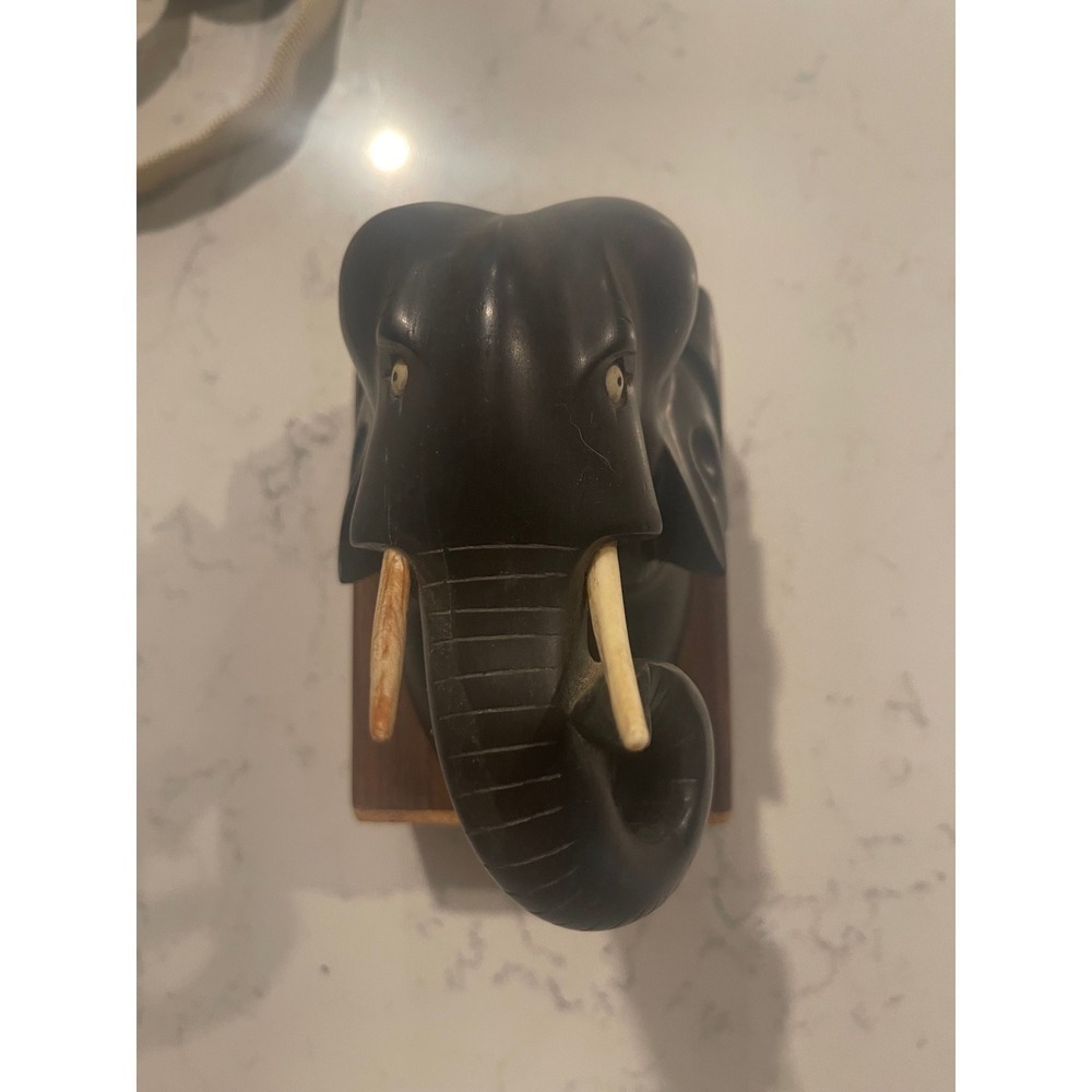 Hand carved Antique Ebony Wood Elephant.